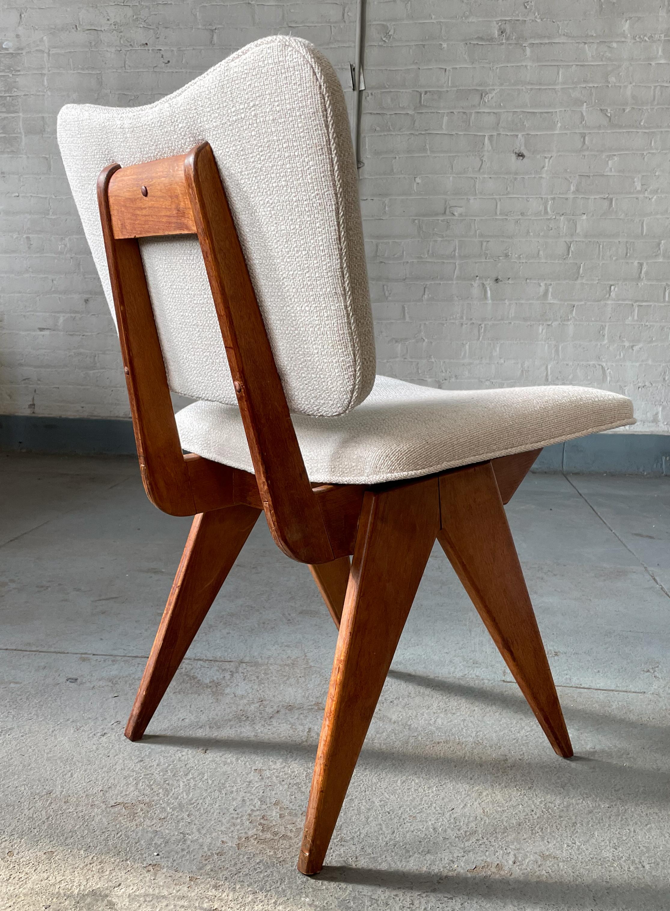 Fabric Single Early Jens Risom Chair for His Own Company