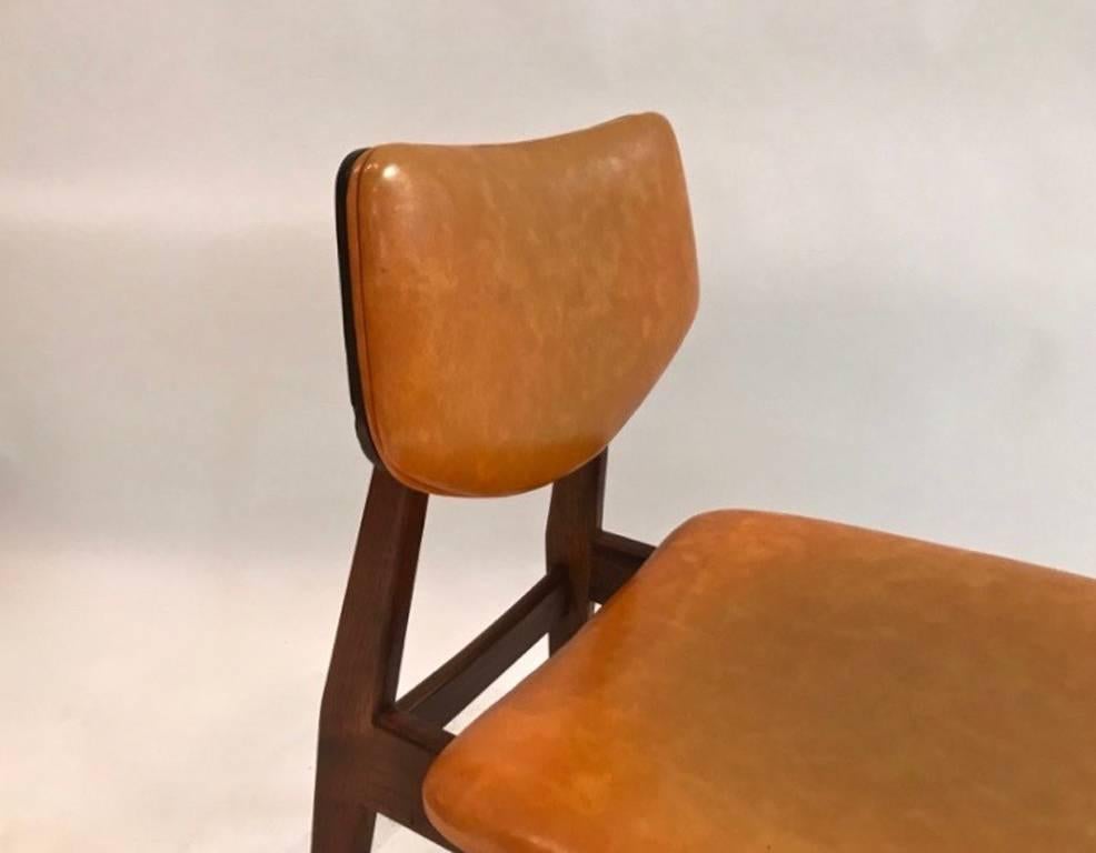 Pair of Early Jens Risom Chairs in Walnut, USA circa 1950 2