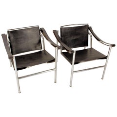 Pair of Early Le Corbusier LC1 Sling Chairs, circa 1950