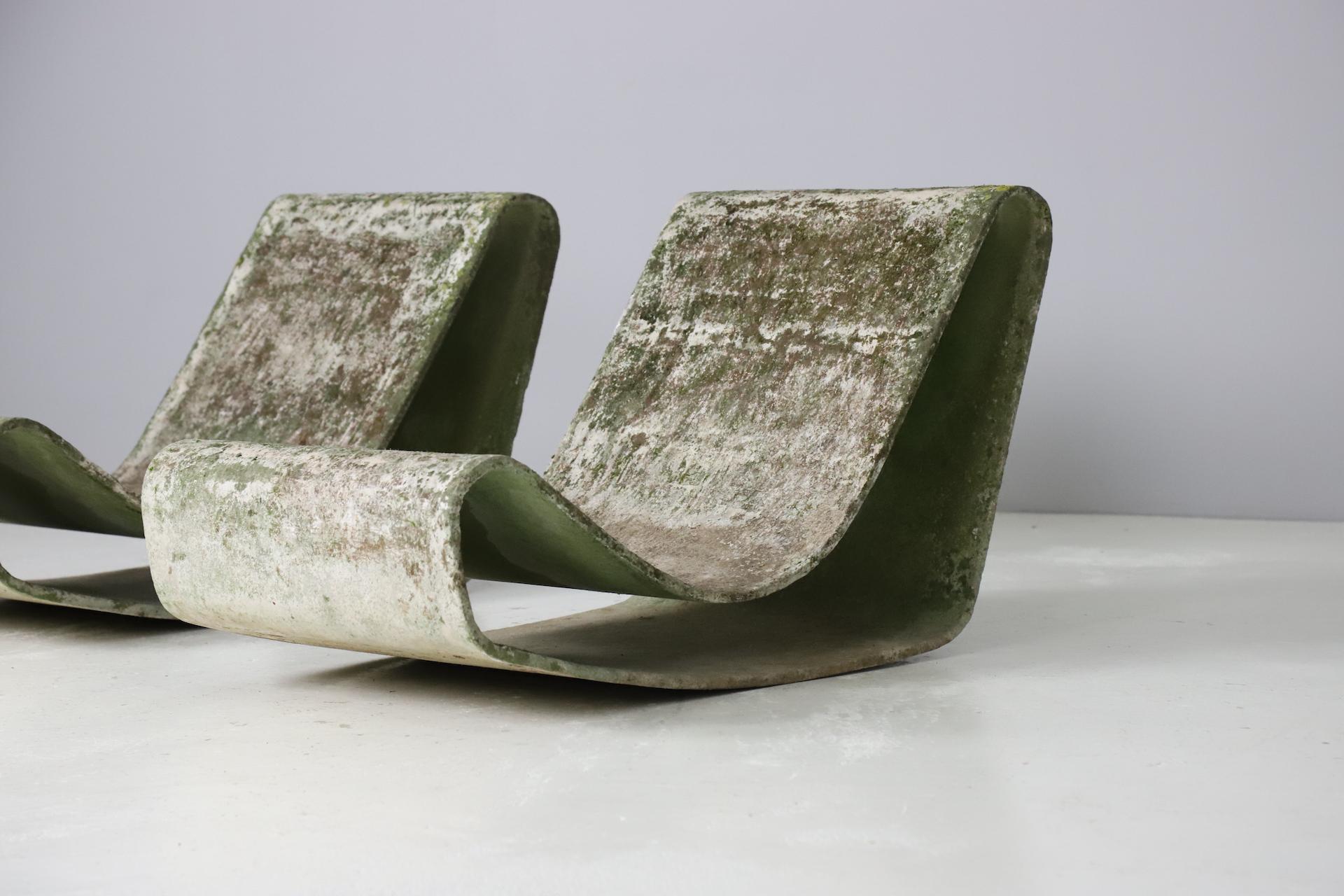 Pair of Early 'Loop' Chairs by Willy Guhl for Eternit AG Switzerland, 1954 4