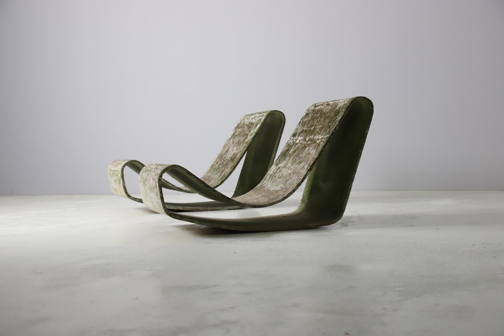 Pair of Early 'Loop' Chairs by Willy Guhl for Eternit AG Switzerland, 1954 6