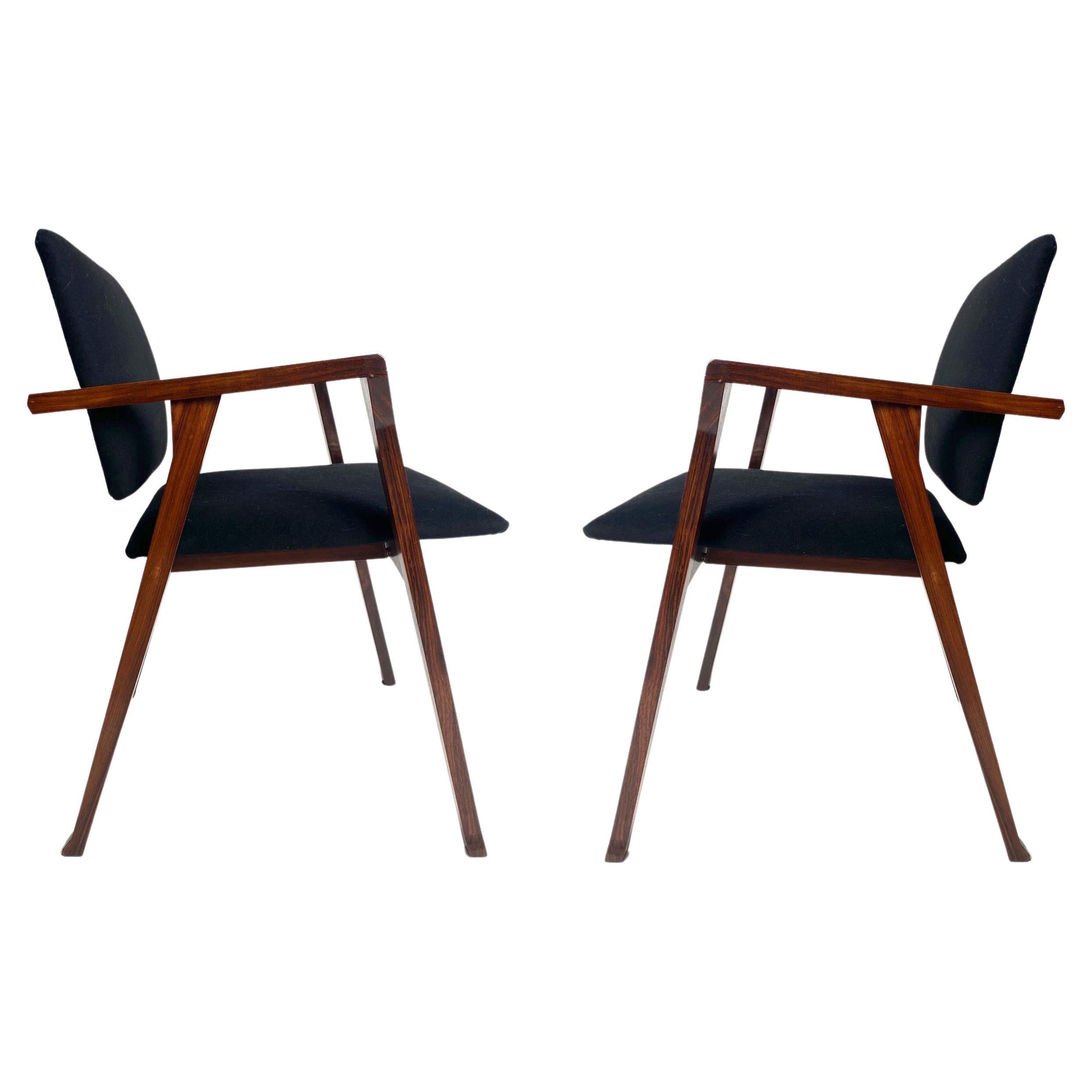 Pair of Early "Luisa" Chairs, Franco Albini for Poggi, Italy, 1953 Early Edition For Sale