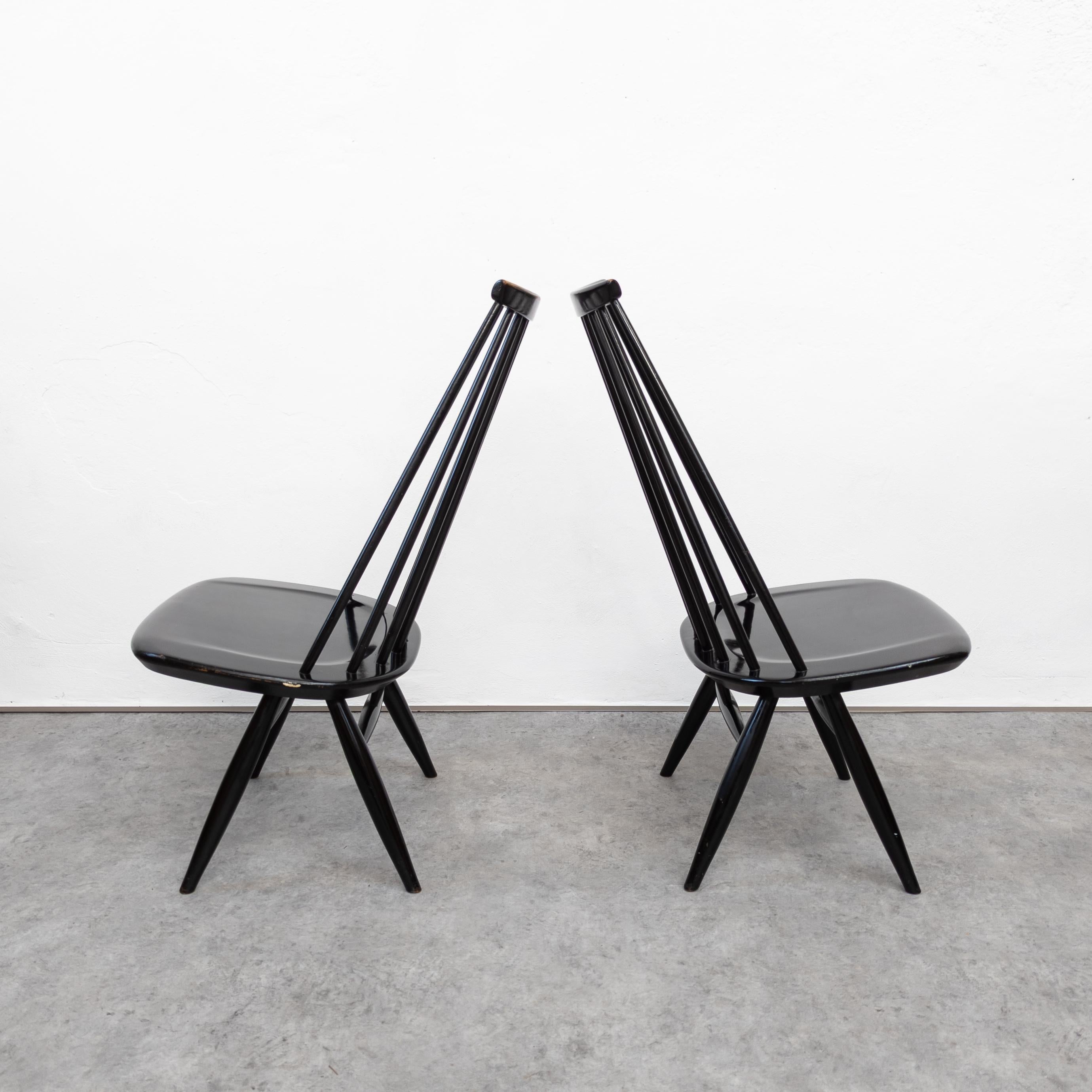 Finnish Pair of Early Mademoiselle Lounge Chairs by Ilmari Tapiovaara for Asko For Sale