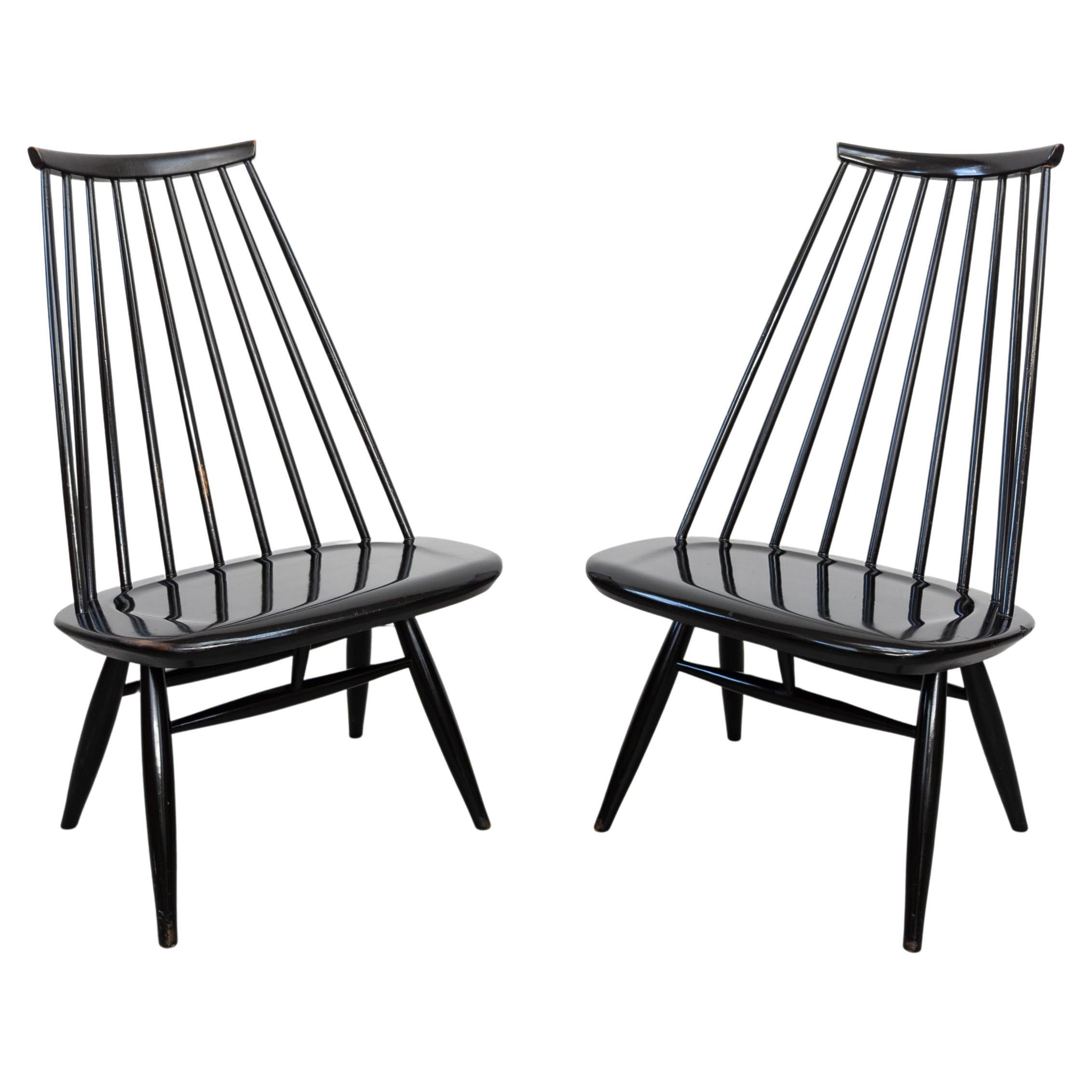 Pair of Early Mademoiselle Lounge Chairs by Ilmari Tapiovaara for Asko For Sale