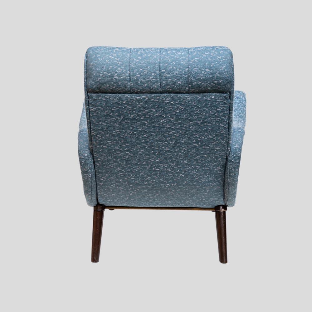 Pair of early Marco Zanuso design blue upholstery armchairs For Sale 3