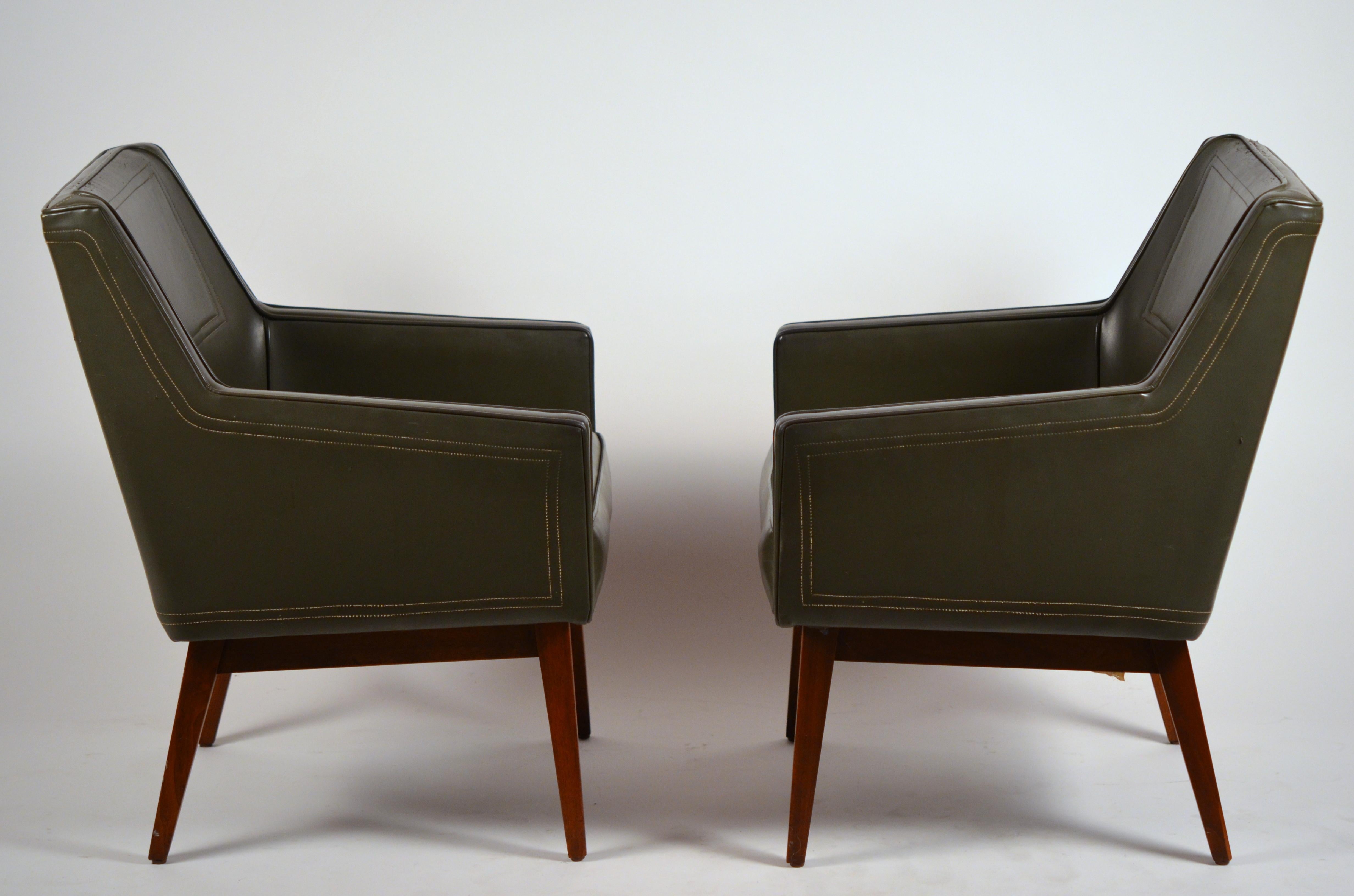 Pair of Early Modernist Armchairs by Vista of California for Stow Davis 4