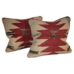 Pair of Early Navajo Wool Pillows
