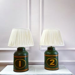 Paar Teelichter aus Zinn des frühen neunzehnten Jahrhunderts