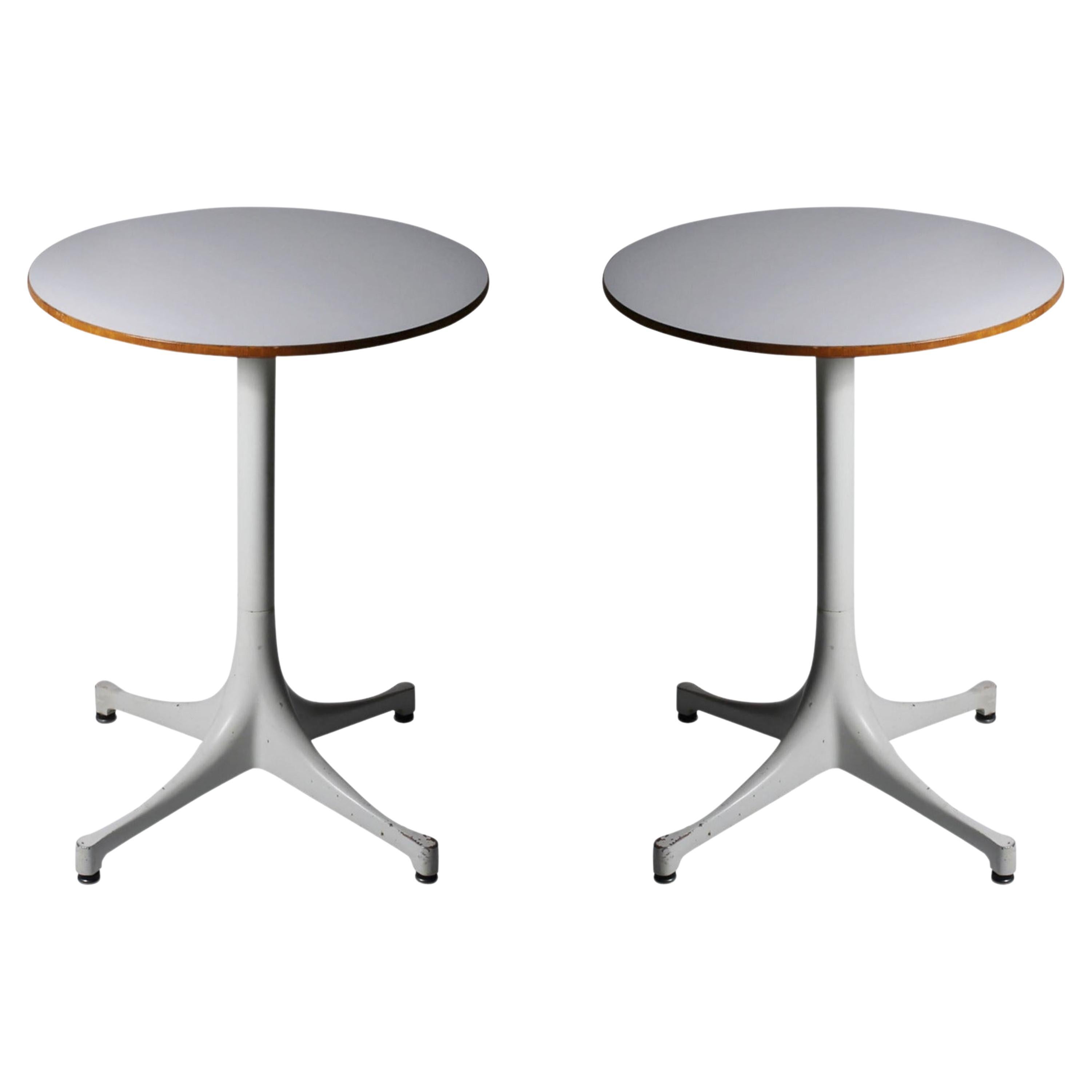 Pair of Early Original George Nelson Herman Miller Swag Leg Tables