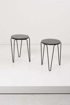 Pair of Early Original Vintage Hairpin Stacking Stools or Side Tables by Knoll