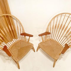 Pair of Early Peacock Lounge Chairs by Hans Wegner for Johannes Hansen
