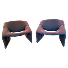 Pair of Early Pierre Paulin F598 Groovy Chairs