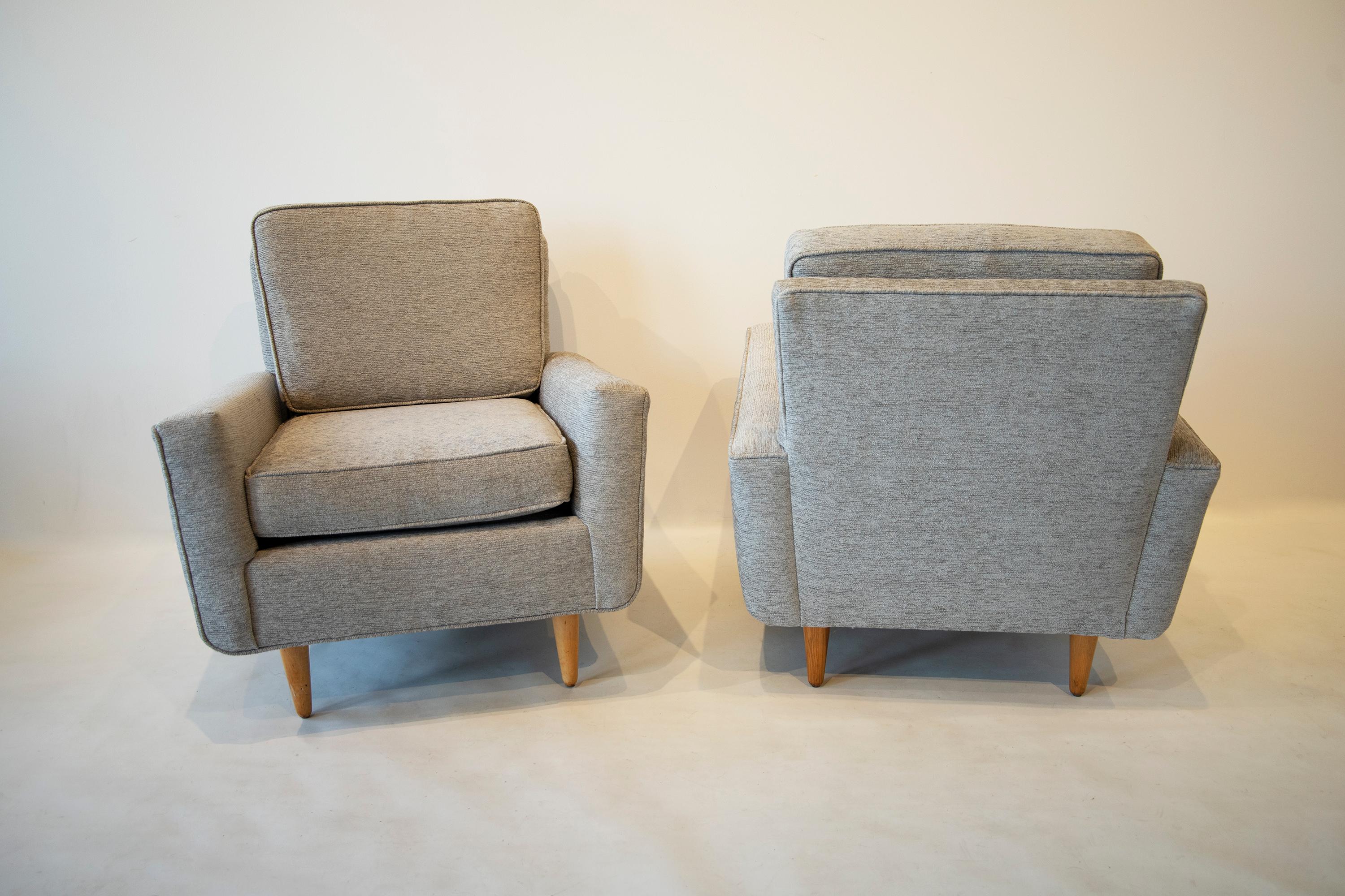 20ième siècle Paire de fauteuils de salon de Florence Knoll pour Knoll, première production en vente