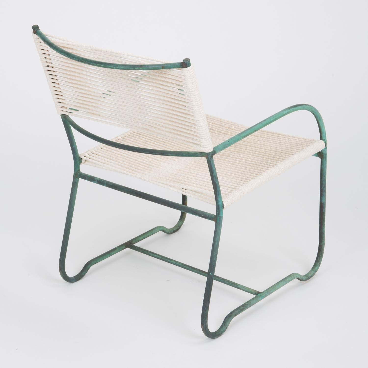 Mid-20th Century Pair of Early Production Walter Lamb Lounge Chairs with Feet