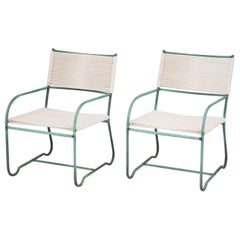 Pair of Early Production Walter Lamb Lounge Chairs with Feet