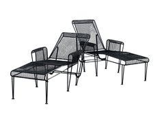 Pair of Early Russell Woodard Mid-Century Modern Sculptura Chaise Lounges