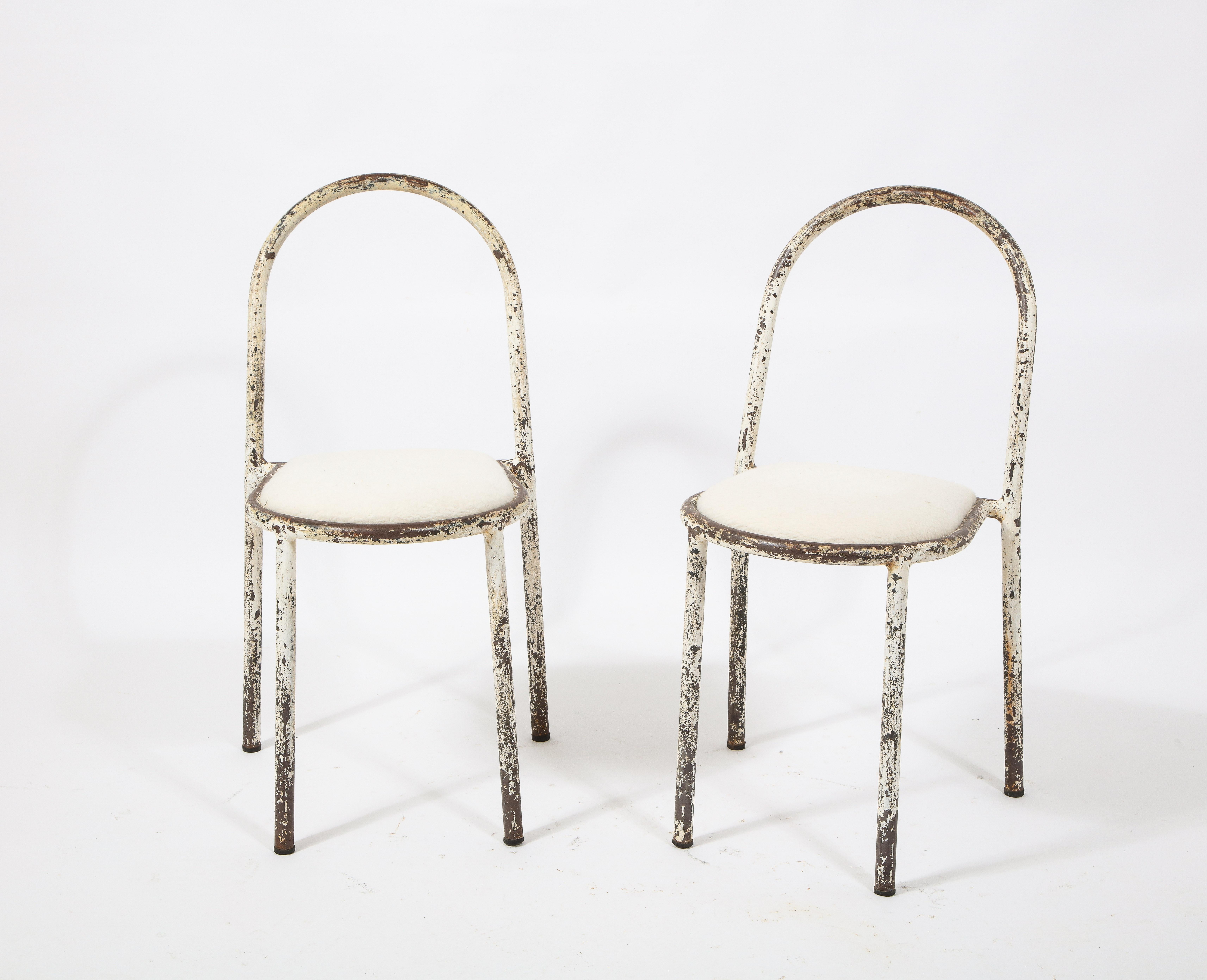 Art Deco Pair of Early Side Chairs by Robert Mallet Stevens, France 1930's