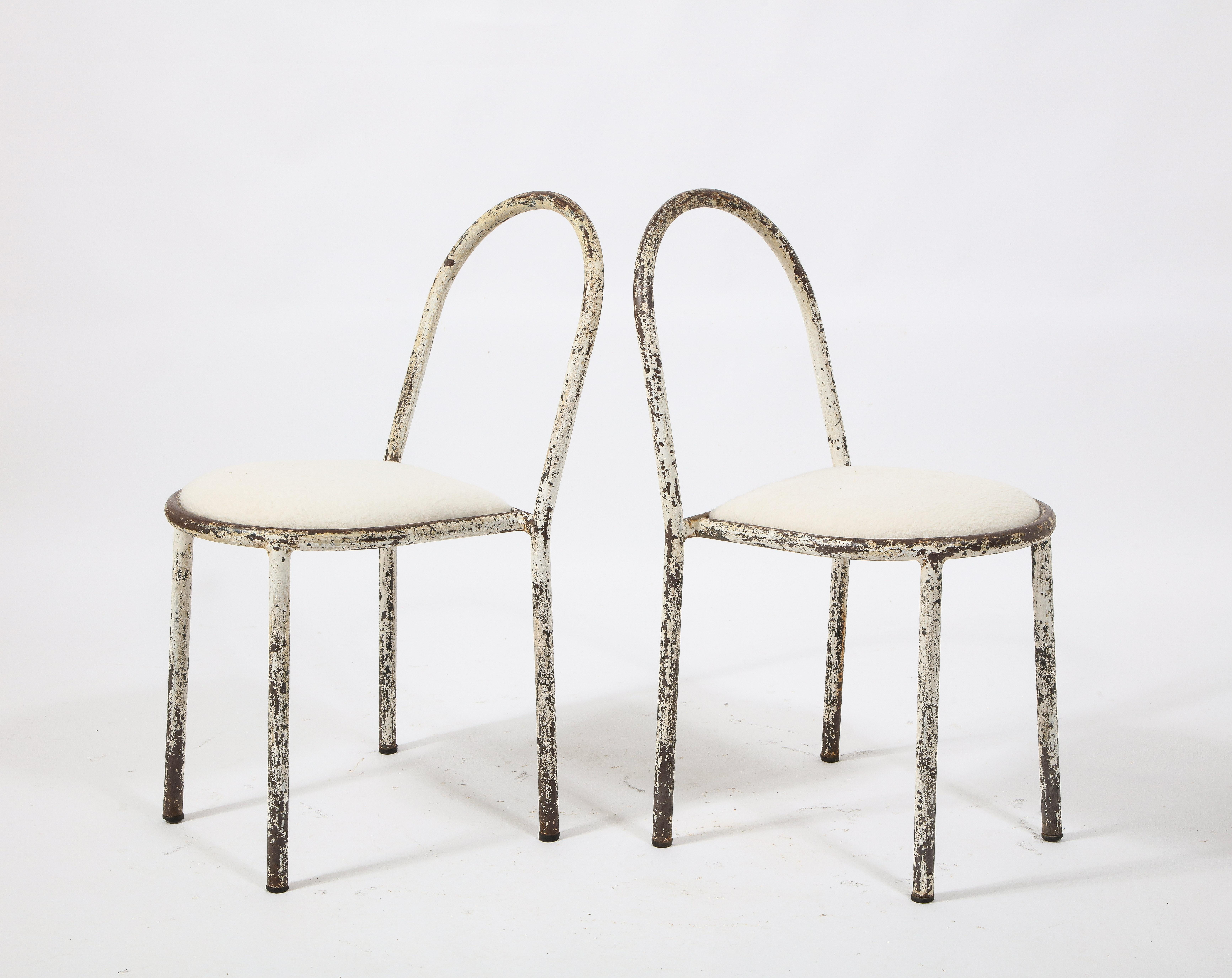 French Pair of Early Side Chairs by Robert Mallet Stevens, France 1930's