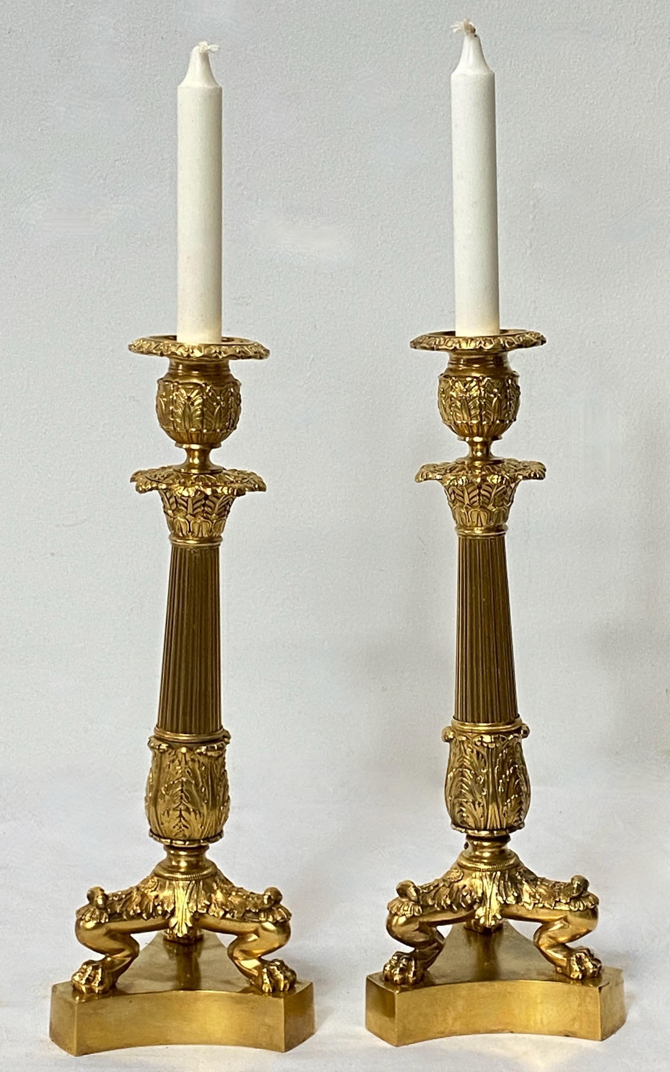 A fine pair of bronze Empire style candlesticks.
In excellent original condition.
France, early 19th century.