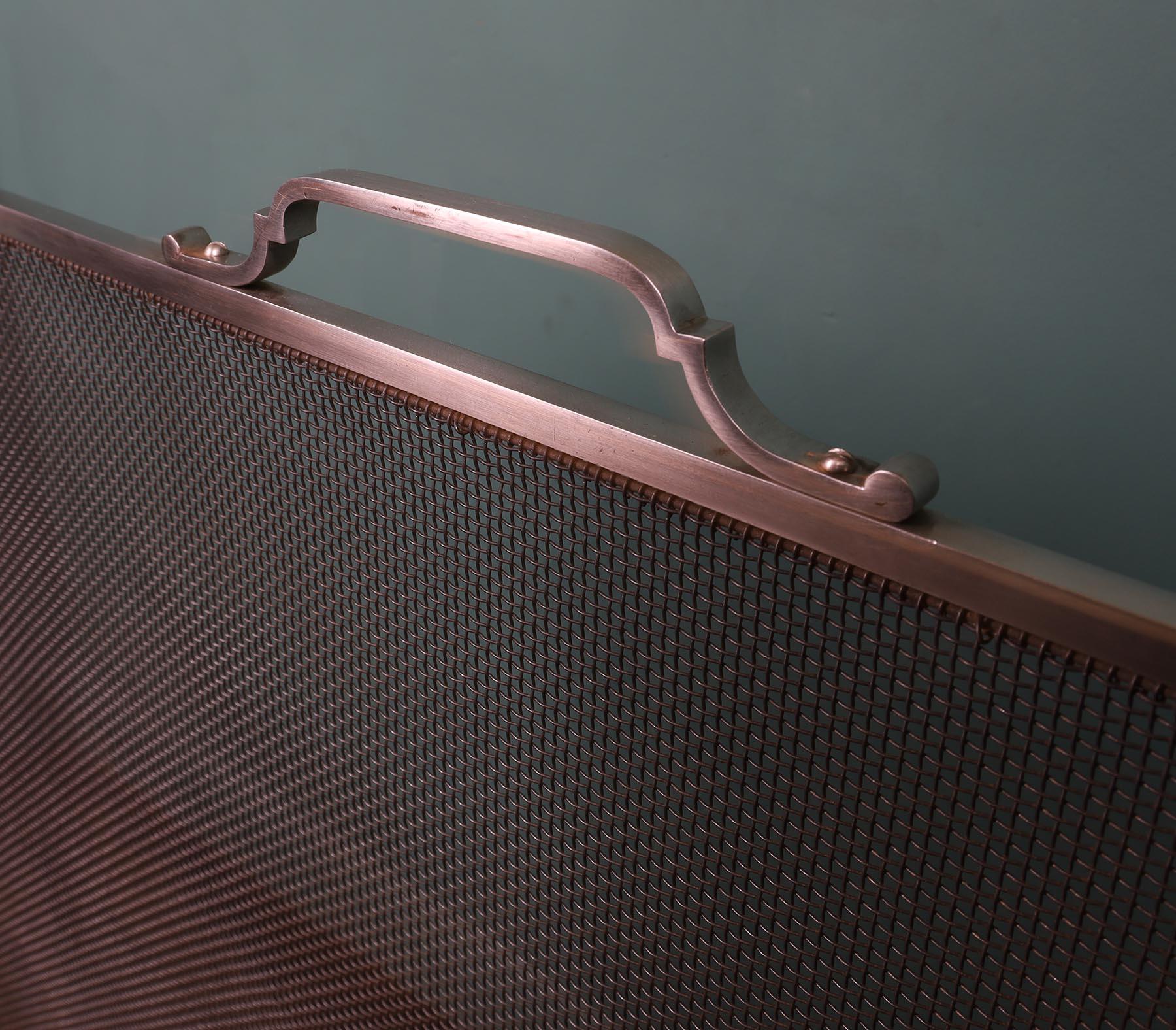 English Pair of Early Twentieth Century Polished Stainless Steel Fire Screens