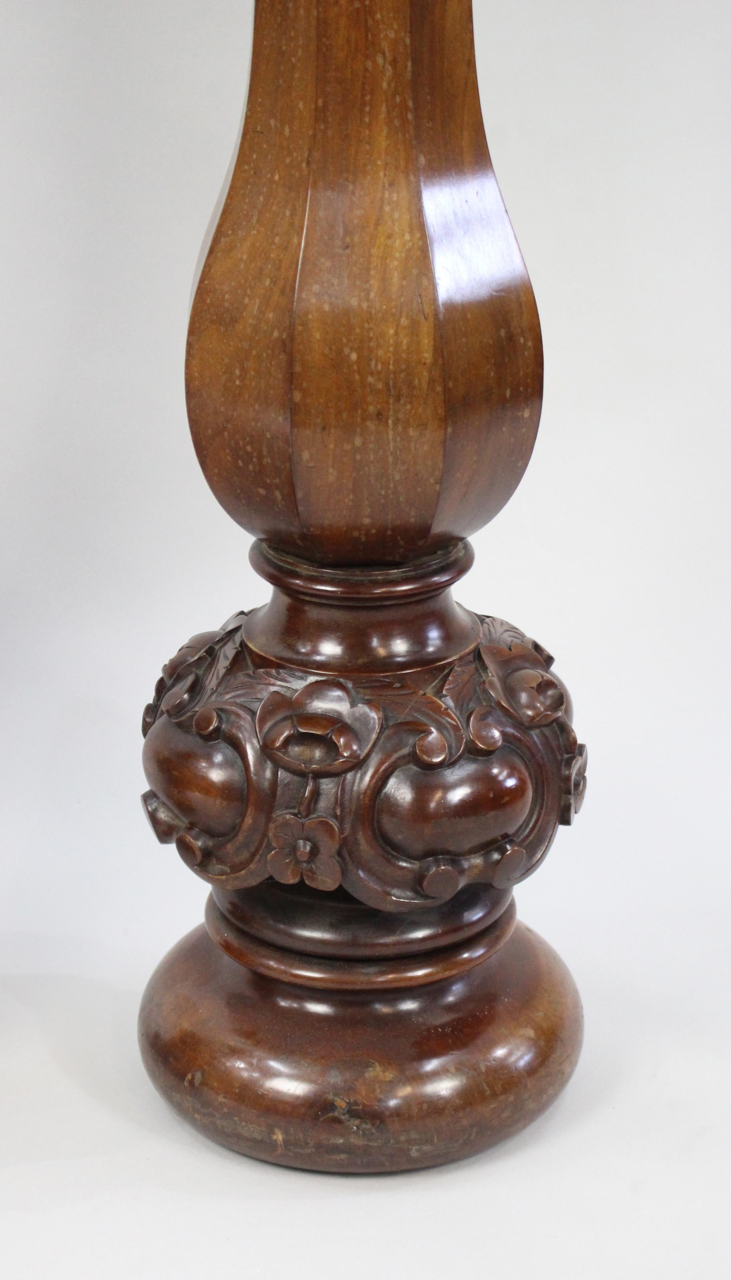 Pair of Early Victorian Carved Mahogany Pedestals For Sale 6