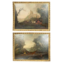 Antique Pair Of Early Victorian Coaching Pictures