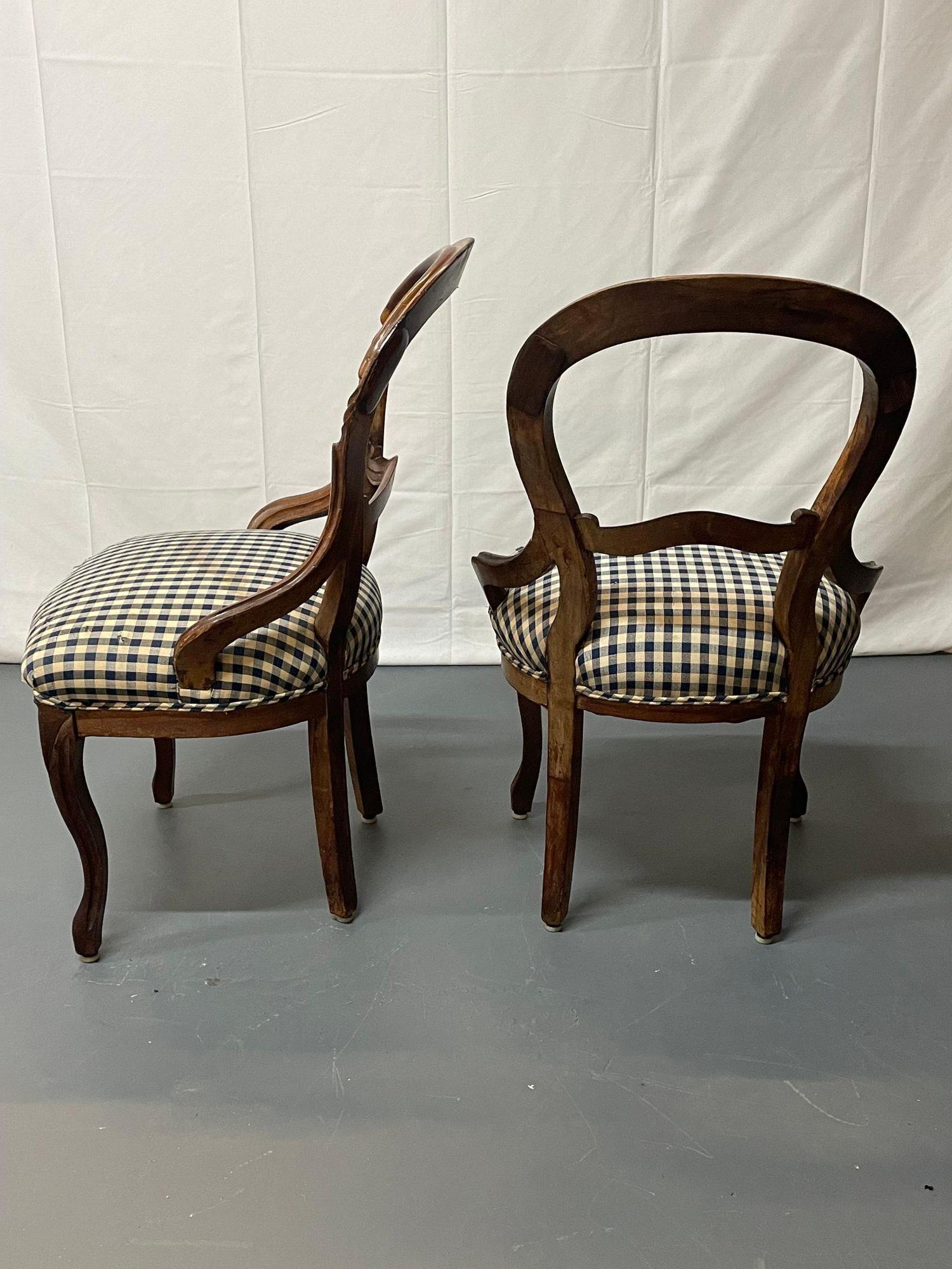 Paar frühviktorianische John Henry Belter Side / Accent Chairs, amerikanisch, im Stil von John Henry Belter (Viktorianisch) im Angebot
