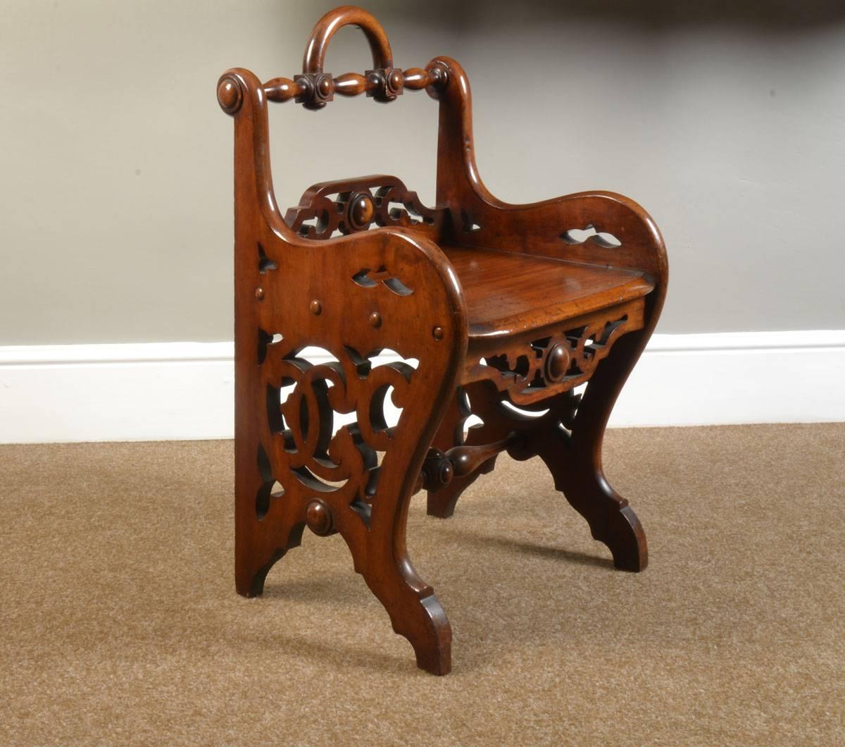 Pair of Early Victorian Mahogany Hall Chairs in the Manner of Richard Bridgens In Good Condition For Sale In Cheshire, GB