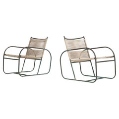 Pair of Early Vintage Walter Lamb Bronze Lounge Chairs for Brown Jordan
