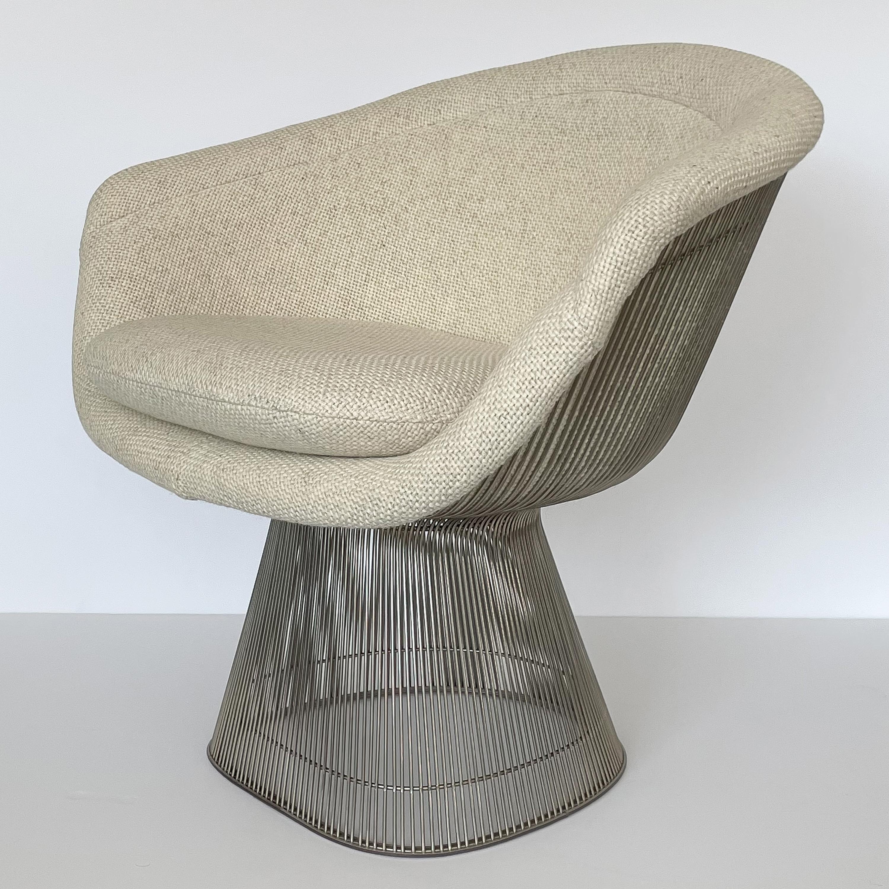 Pair of Early Warren Platner Wire Lounge Chairs for Knoll 2