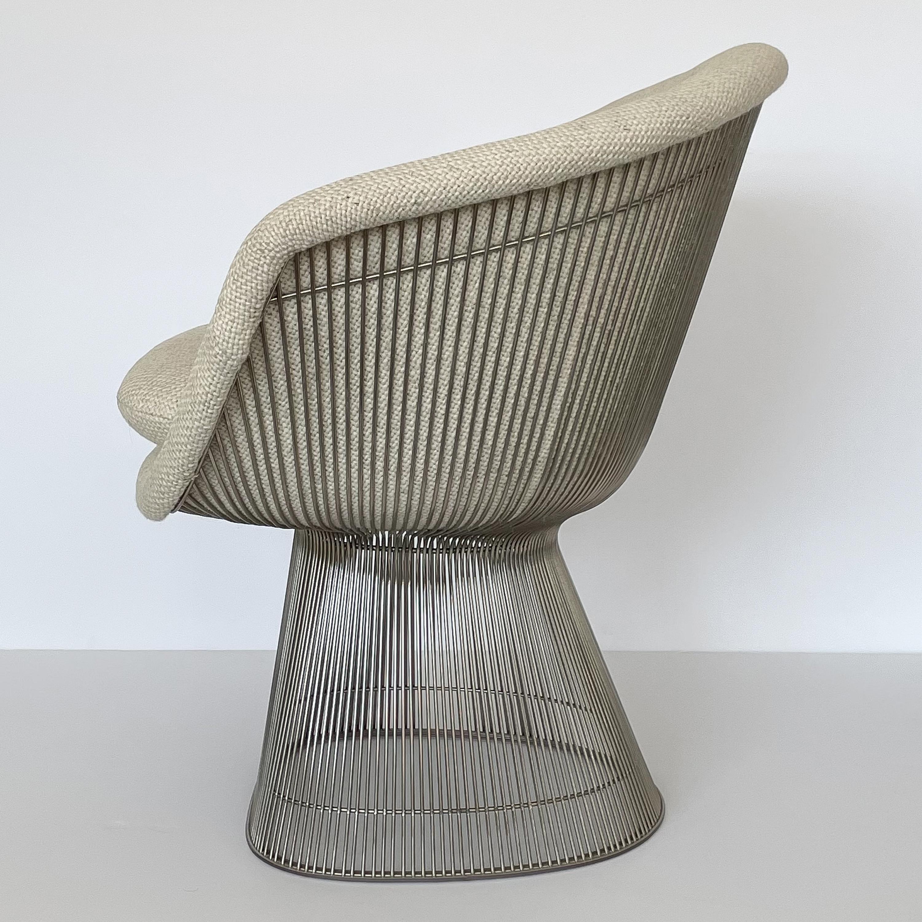 Pair of Early Warren Platner Wire Lounge Chairs for Knoll 3