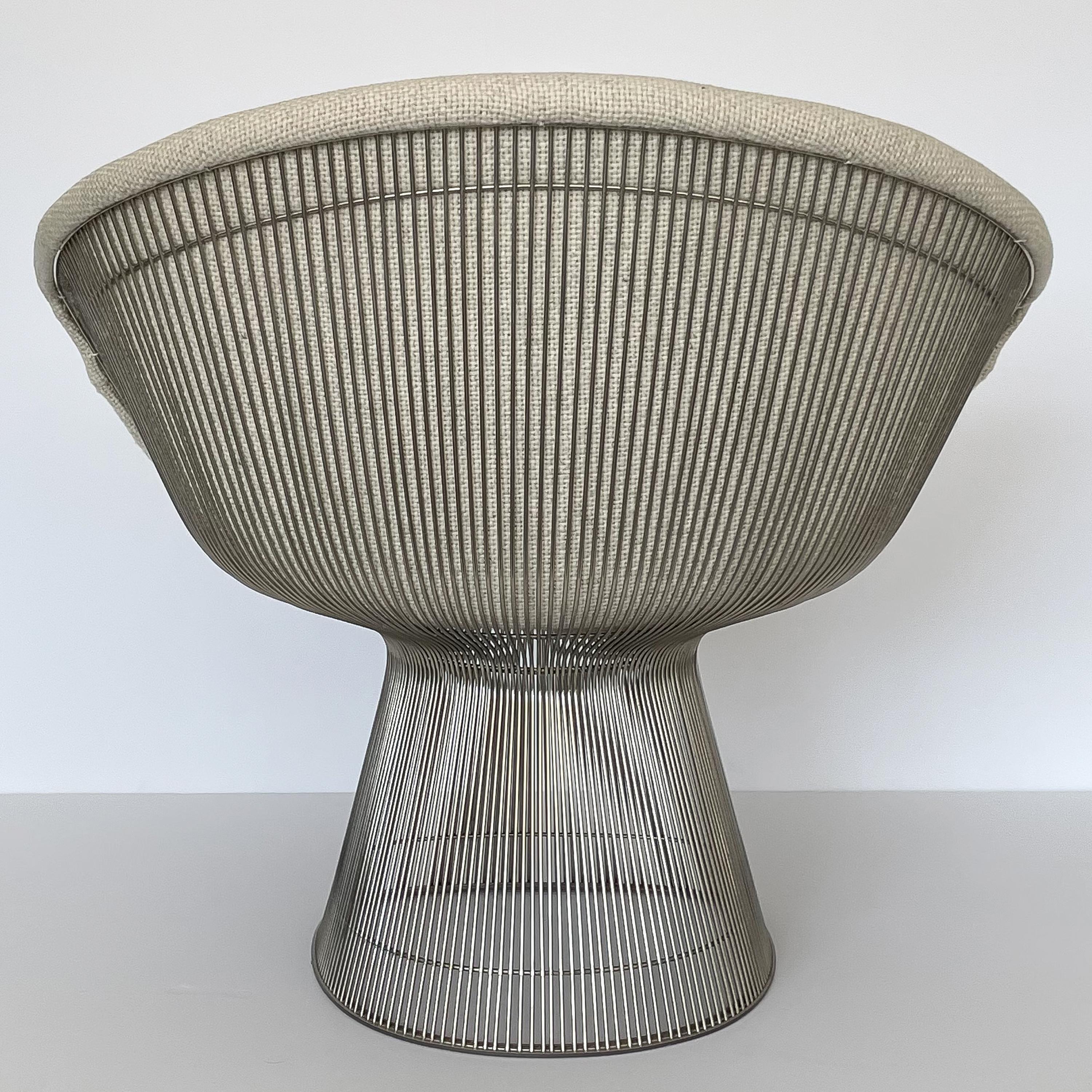 Pair of Early Warren Platner Wire Lounge Chairs for Knoll 5
