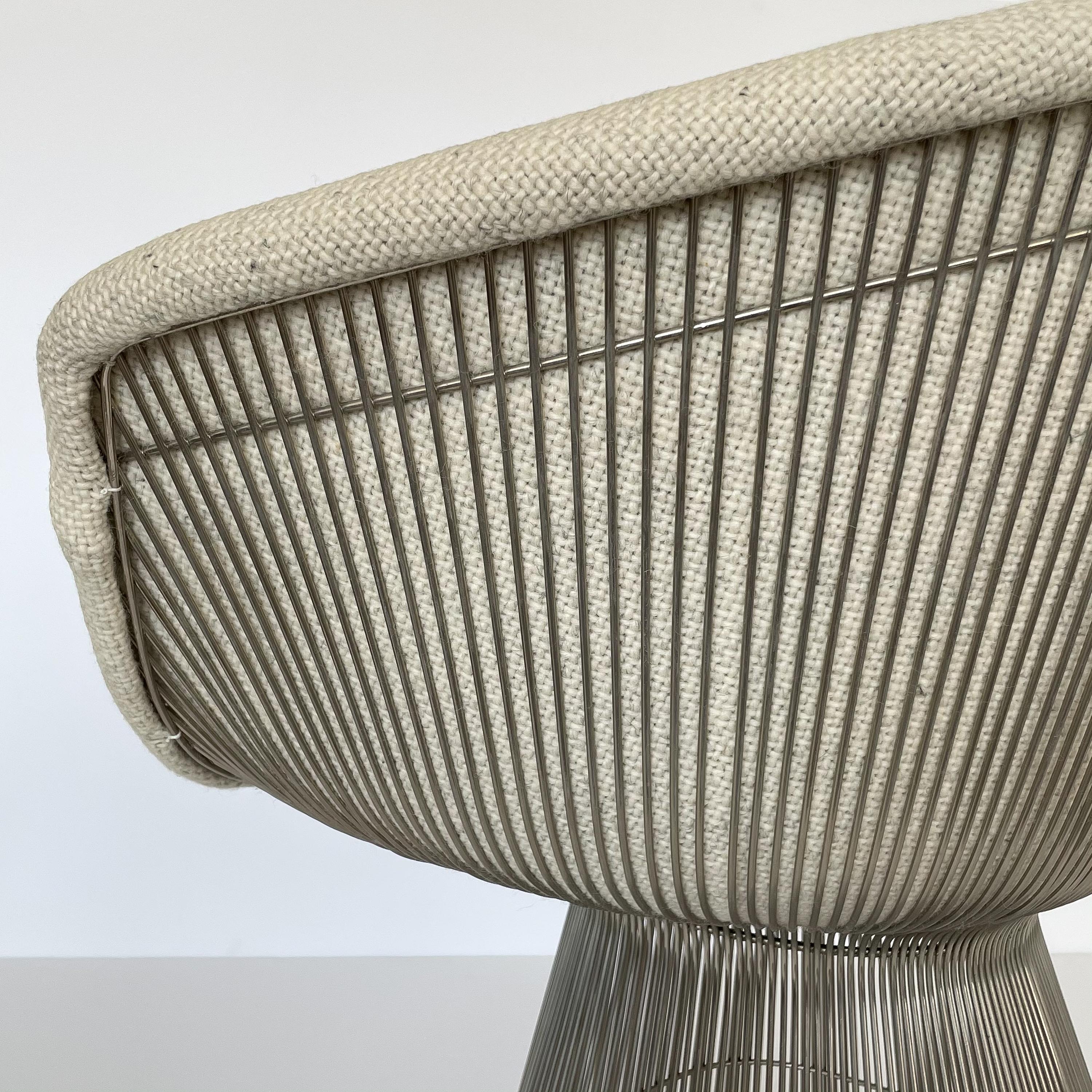 Pair of Early Warren Platner Wire Lounge Chairs for Knoll 7