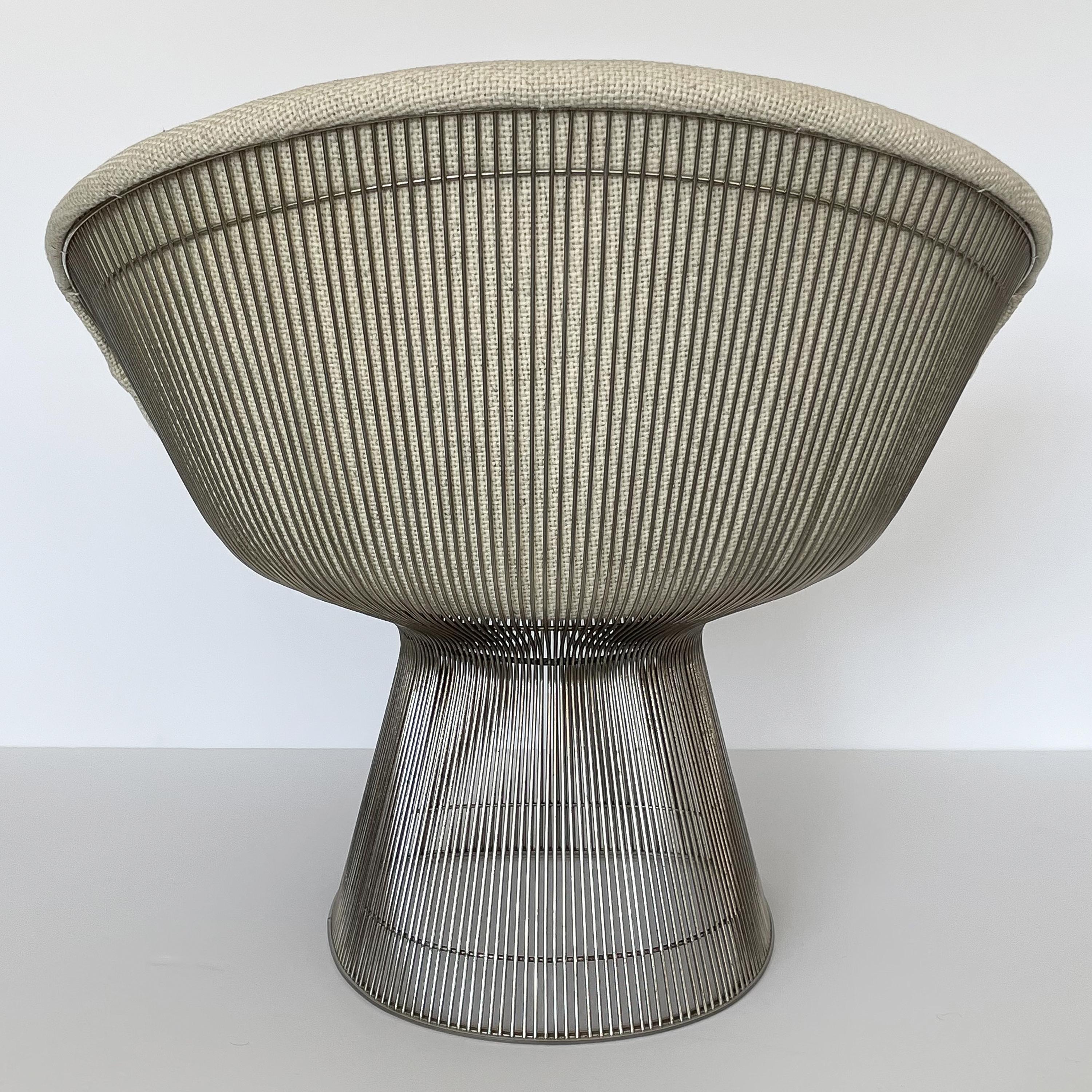 Pair of Early Warren Platner Wire Lounge Chairs for Knoll 9