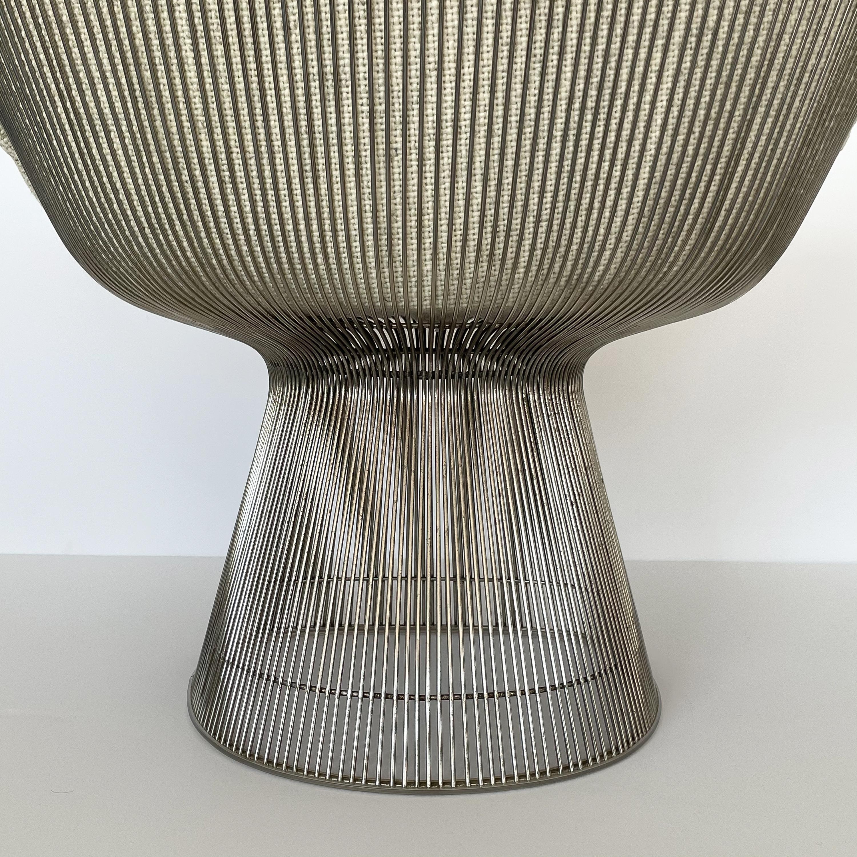Pair of Early Warren Platner Wire Lounge Chairs for Knoll 10