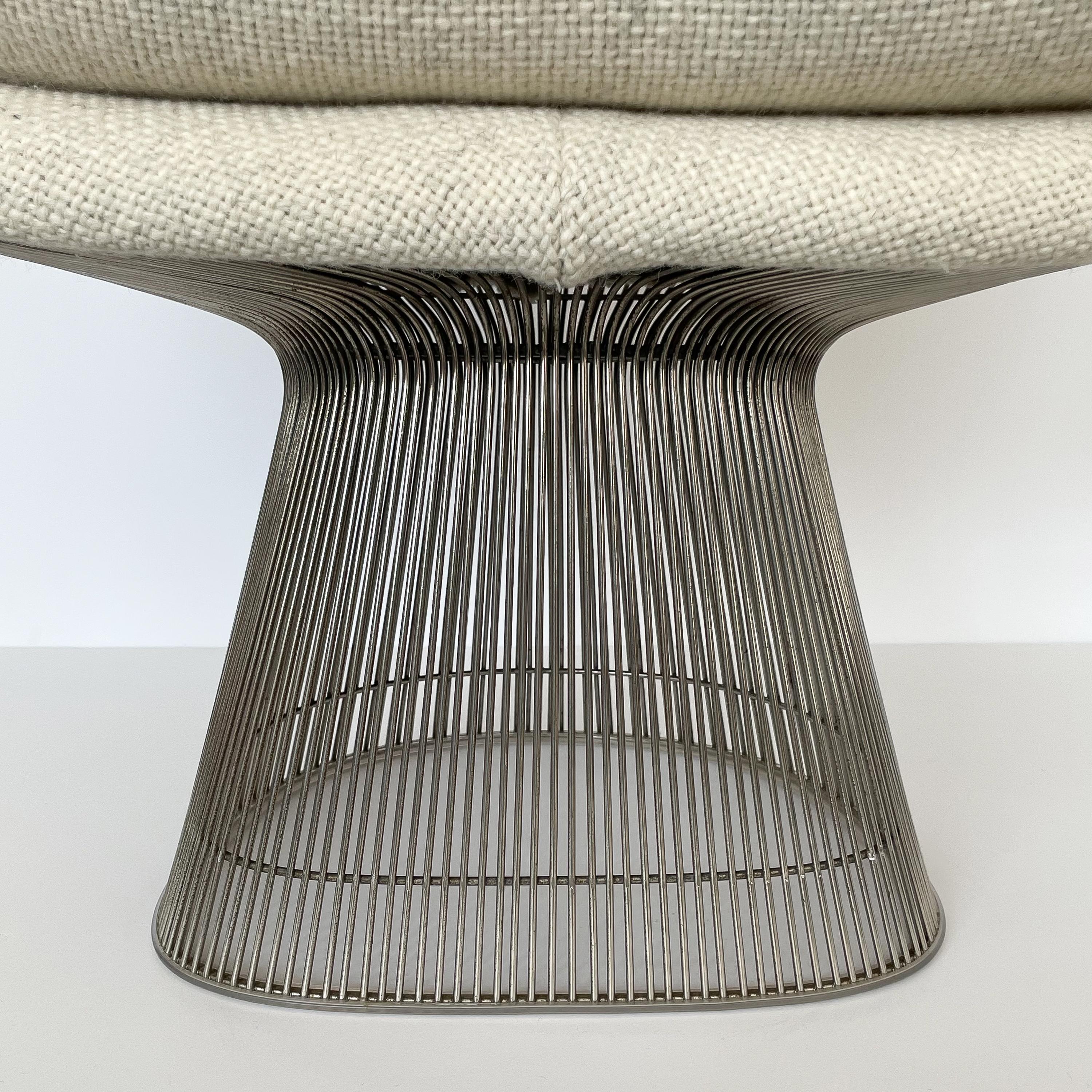 Pair of Early Warren Platner Wire Lounge Chairs for Knoll 12