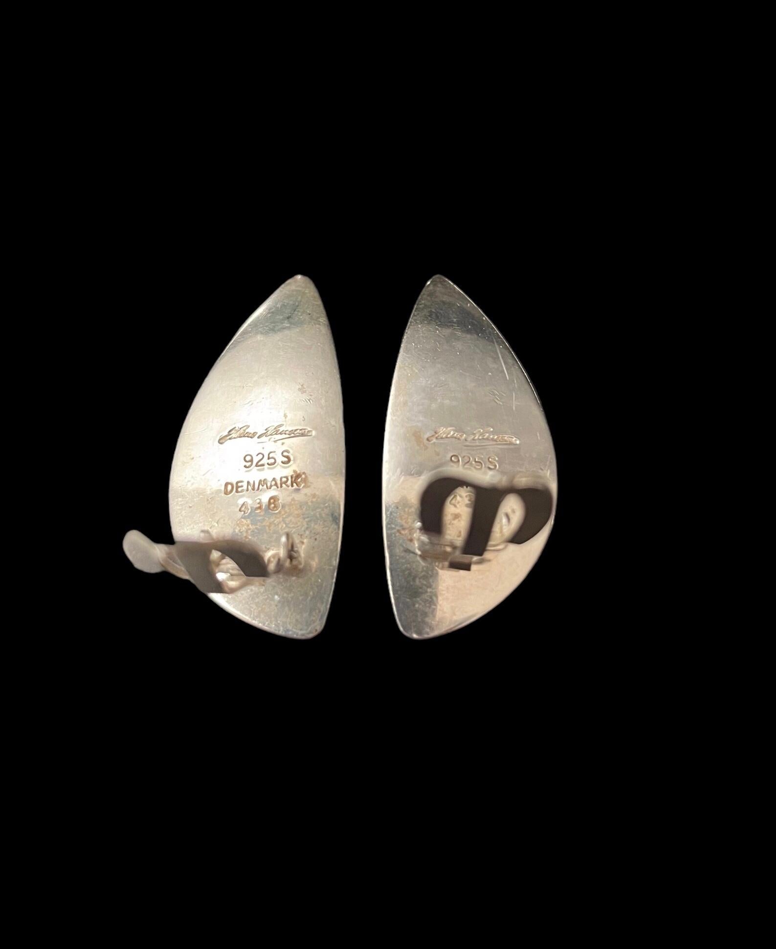 Paar Ohrringe von Hans Hansen (Organische Moderne) im Angebot