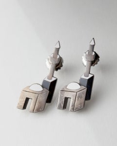 Pair of Earrings Designed by Ettore Sottsass for Acme Studio, USA, 1980s