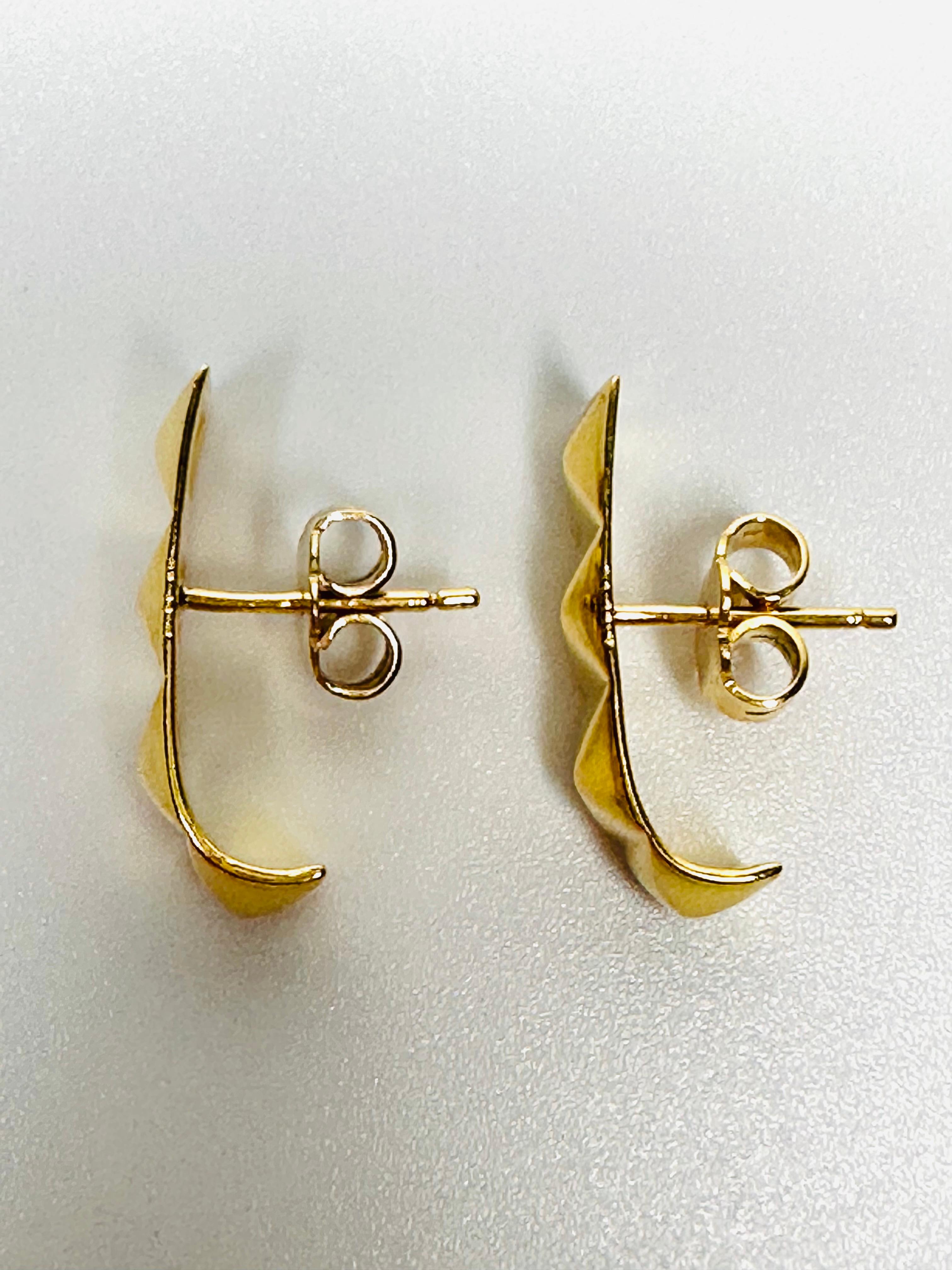 Pair of Earrings Gold 19.2 Karat  In New Condition For Sale In Cascais, Lisboa