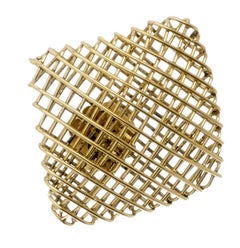 Pair of earrings in 19.2K Gold