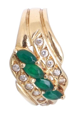 Pair of earrings in 19.2K Gold