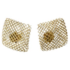 Pair of earrings in 19.2K Gold