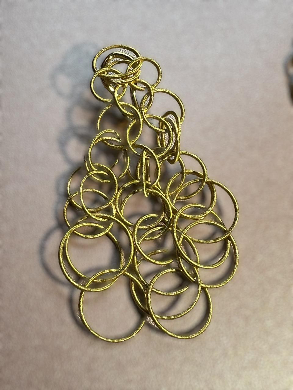 Pair of Earrings Signed Buccellati in 18 Carat Yellow Gold For Sale 3
