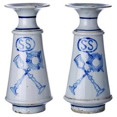 Pair of Earthenware Jugs, 18th Century, Italy.