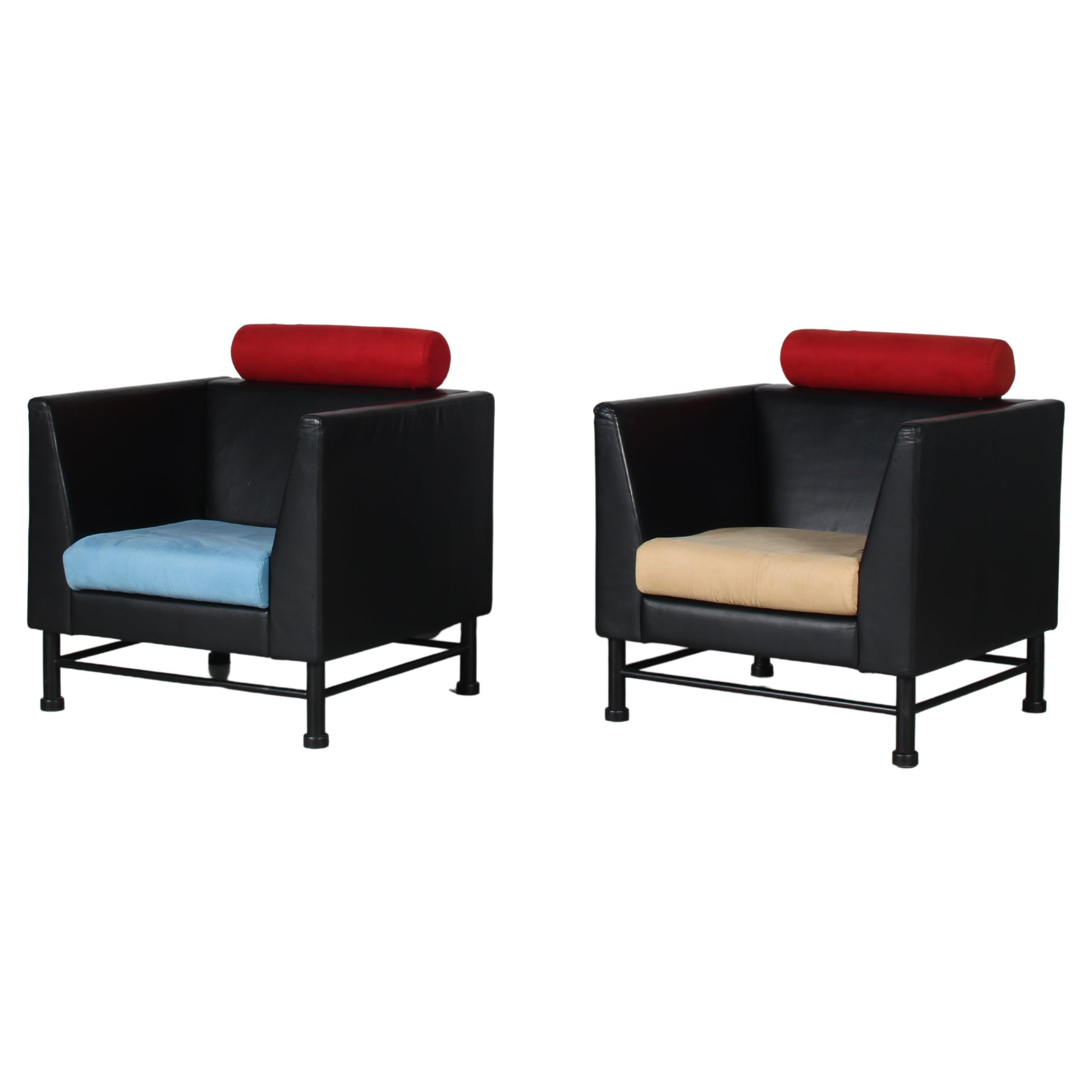 Pair of “East Side” Chairs by Ettore Sottsass for Knoll International, USA, 1980