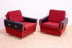 Paire de fauteuils Vintage du bloc de l'Est, 1970, Tchécoslovaquie