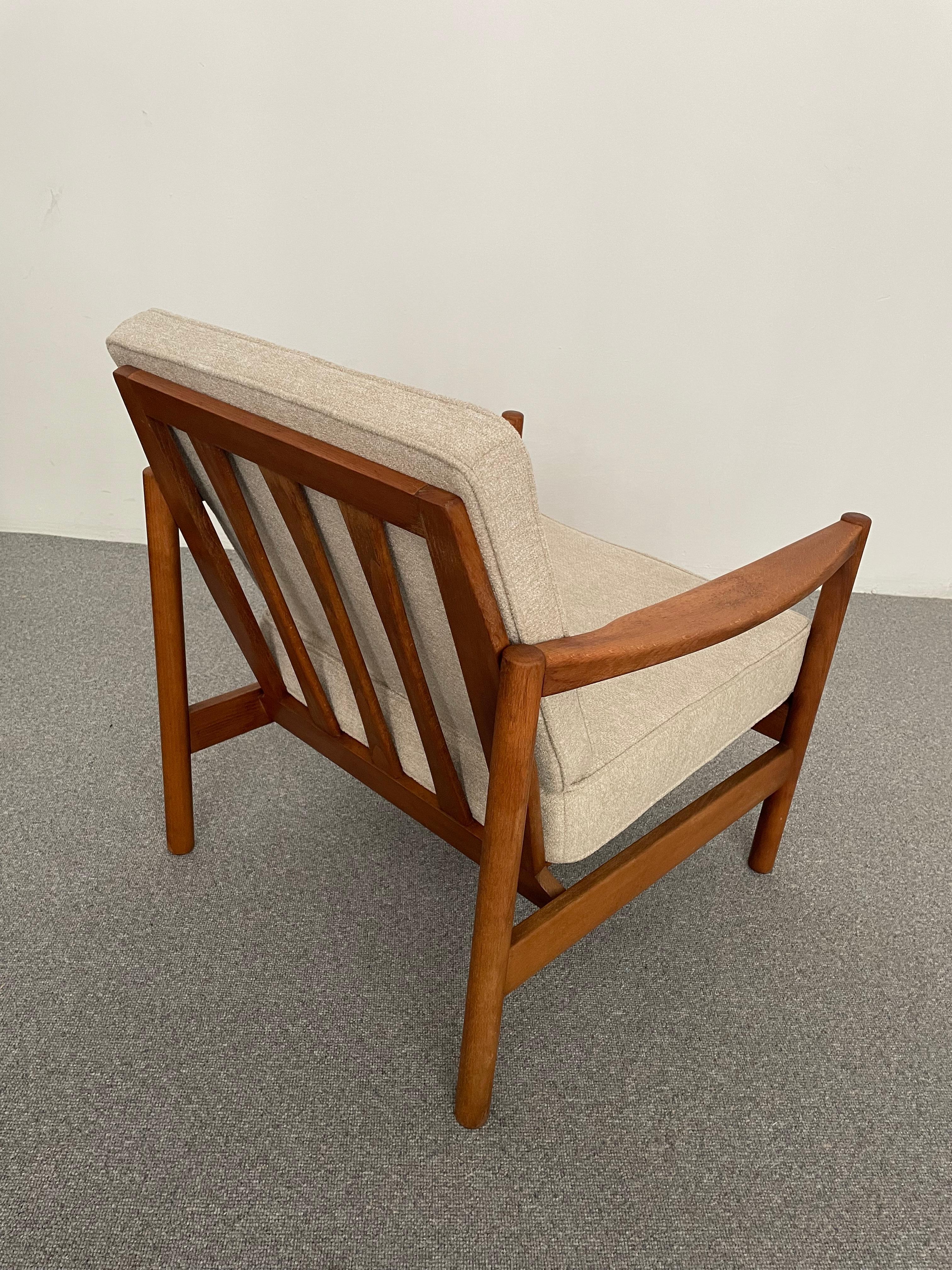 Fabric Pair of Easy Armchairs by Wilhelm Knoll Germany, 1960s