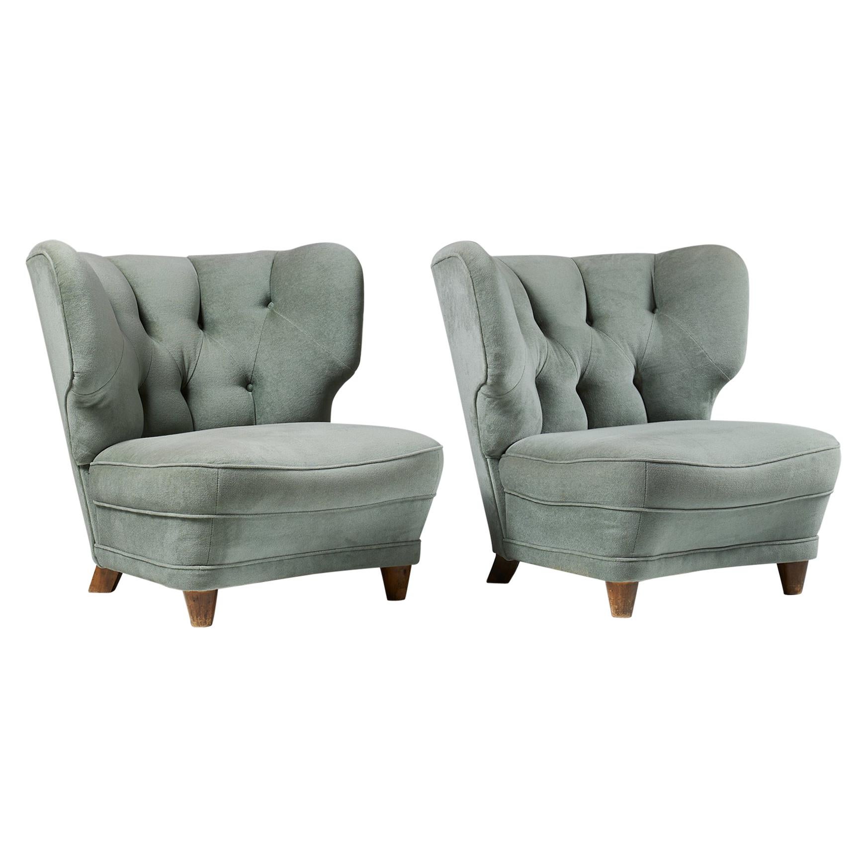 Pair of Easy Chairs, Anonymous, Finland, 1940s
