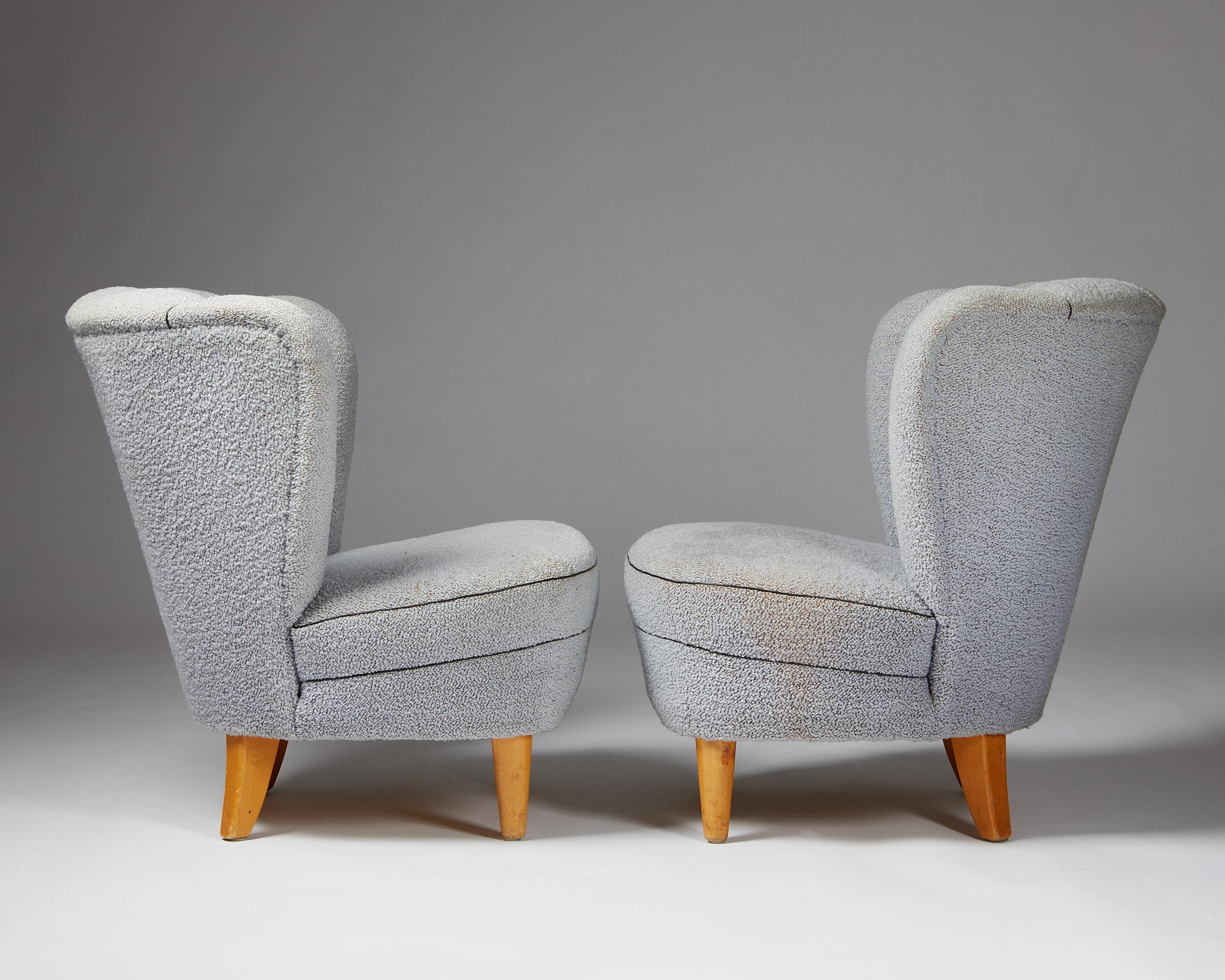 Finnish Pair of Easy Chairs, Anonymous, Finland, 1950's