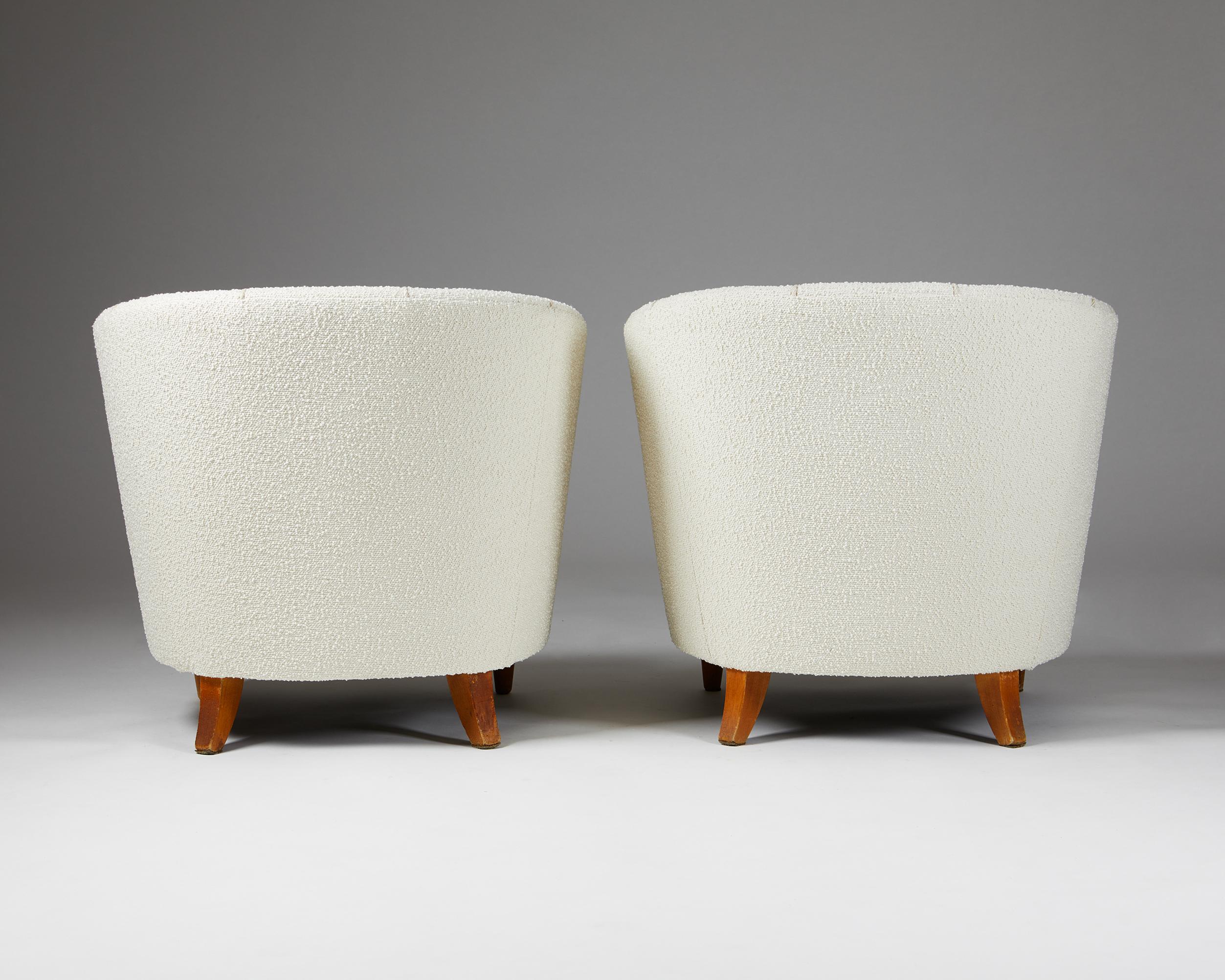 Pair of Easy Chairs Attributed to Carl-Johan Boman, Finland, 1950s 2